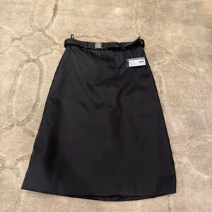 NWT Prada Nylon Belted Midi Skirt